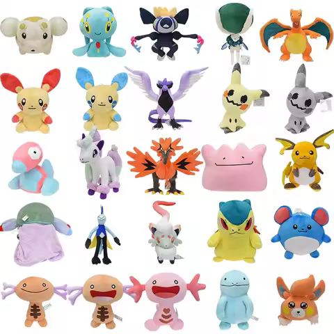 New Pokemon Plush Hisuian Zorua Grafaiai Calyrex Galarian Articuno Mimikyu Galarian Zapdos Ditto Int