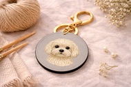 3D紋理 NFC 家庭智能鑰匙圈-狗(ML)(寵物項圈 鑰匙圈) 客製名片