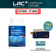 LAC Extra Strength Fish Body Oil 1000mg (90 Softgels) [Exp Dec 2027] 01404860