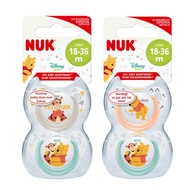 NUK Orthodontic Disney Baby Trendline Latex Soother Pacifier (18-36m) Winnie the Pooh A (2pcs)