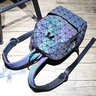 Issey ★ Miyake new Diamond Backpack Women's New Personalized Laser School Bag Female College Student Niche Light Backpack