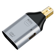 USB C Adapter Type-C Female to -Compatible DP MiniDP Male Adapter HD Video 4K@60Hz