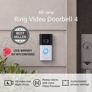 Ring Video Doorbell 4 battery door bell cctv door viewer motion detection amazon