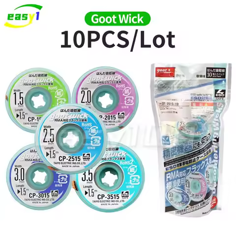 Original Goot Wick Soldering Wick Braided Copper Wire Desoldering BGA Tin Solder Remover CP1515/CP20