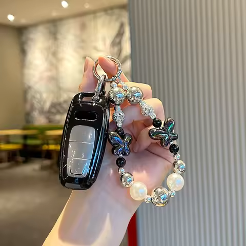 Fashion TPU Car Key Case Remote Cover Shell Holder Fob For Audi A3L A4L A5 A6L Q4 e-tron A7L Q5 Q6 R