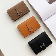 [Daigou Grade] H Home Gift Goods Bearn Small H Buckle Short Wallet Epsom Calfskin Ladies Hermes Wall