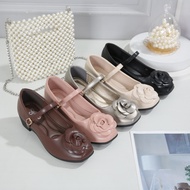 ADENA รองเท้าคัชชู Mary Jane พื้นนิ่ม ใส่สบายทุกวัน  ดีไซน์ดอกไม้ Comfort Shoes ใส่ทำงาน/ไปงาน เท้าอ