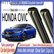 HYS    Honda CIVIC FC FB Dedicated Wiper HONDA CIVIC FD EK (1995-2021) Double Rubber Strip Wiper U Hook Cartilage Wiper Front Windshield Wiper Silent Front Wiper