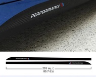 M ประสิทธิภาพ 3D คาร์บอนไฟเบอร์ไวนิลประตูด้านข้างกระโปรงสติกเกอร์รูปลอกสําหรับ BMW F20 F40 F22 F30 E