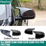 Rearview Mirror Cover Wing Side Rear view Mirror Cap Fit For BMW X3M F97 X4M F98 2019-2023 X5M F95 X