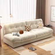 [🔥Free Delivery🚚🔥]Minimalist Sofa Small Apartment Cloud Sofa Cream Style Straight Row Sofa solid wood sofa Couch Dual-Use Sofa Set 1/2/3 Seater Fabric Tech Leather Sofas