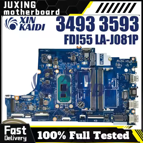 LA-J081P For DELL Motherboard LA-J081P Inspiron 14 5493 3793 15 5593 3493 3593 5590 5770​ Laptop Mai