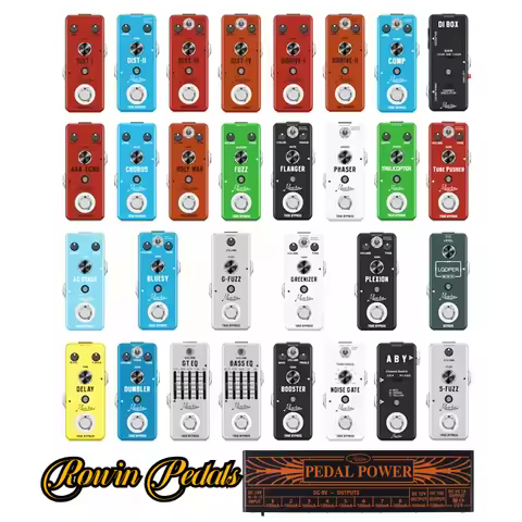 Rowin Guitar Bass Effect Pedal Compressor Distortion Fuzz EQ Delay Phaser Flanger Booster Overdrive 