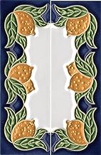 Italian Handmade Ceramic Large Yellow Lemon Numbers & Letters Tiles. Tile Size: 15cm x 4.8cm, 3 to 6