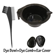 Hair dye coloring kit ( dye bowl + dye comb / brush + ear cover / earmuff )