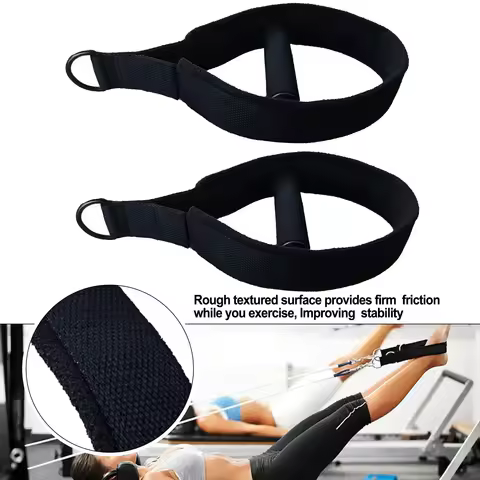 2pcs Double Loop Foot Straps Hot Sale Soft Yoga Pilates Circle Strap For Foot Reformer Fitness Exerc