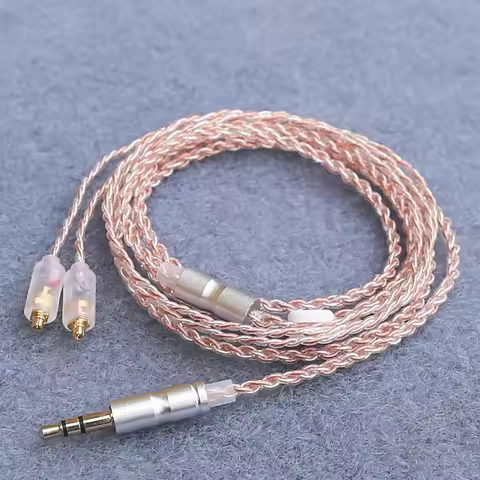 New HiFi Earphone Upgrade Cable MMCX 3.5mm 1.2m Silver Plated Core Cable For Sennheiser IE200/IE300/