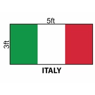 Italy Flag 3x5ft, Bendera Italy 3x5ft, Polyester