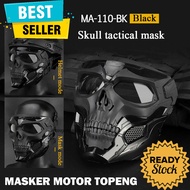 Masker Motor Airsoft Full Face Skull Ghost Raider Rider Model Tengkorak Pria Dewasa Keren Topeng Hel
