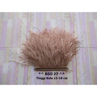 [1 METER] 15-18CM HIGH OSTRICH FEATHER, SINGLE OSTRICH FEATHER LACE BSO 27
