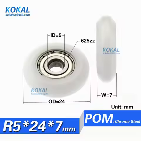 [R0524-7] Factory Directly Sale 625zz 625 bearing nylon roller plastic sliding door wheel bread make
