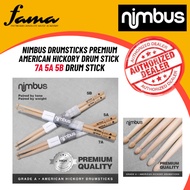 [FAMA] Nimbus Drumsticks Premium American Hickory Drum stick 7A 5A 5B drum stick GRADE A HIGH QUALIT