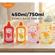 [450ml/750ml] GUARDIAN Kids Head to Toe Wash [(Refill/Bottle~Strawberry/Orange)Ready Stock