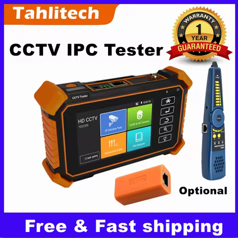 CCTV Tester Monitor 8K IP Camera Tester 8MP 4inch Touch Screen Monitor TVI CVI AHD WIFI UTP Cable Te