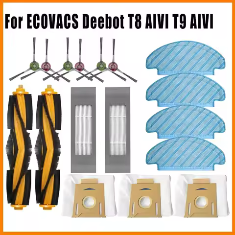 For Ecovacs Deebot Ozmo T8 AIVI T8 Max T8 T9 /N8 Vacuum Cleaner Main Side Brush HEPA Filter Mop Clot