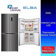 ELBA 520L Multi Door Refrigerator EMR-H5244D(BS) Inverter Compressor, 10 Years Warranty