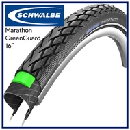 Schwalbe Marathon Greenguard 16 Inch (349) Tyre for Brompton Bicycle Wheel and Cycling