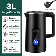 CEOOL 3L Constant Temperature Electric Kettle LED Display Smart Boiling Thermal Water Kettle Portabl