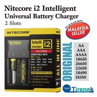 [ORIGINAL] Nitecore i2 Intelligent 2 Slots Battery Charger Universal Charger for AA AAA AAAA 18650 26650 22650 18490 18350 Battery