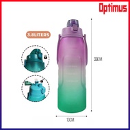 Optimus Depot 3.8L Water Bottle With Water Reminder Mark - Purple Green