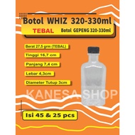 Whiz 320-330ml Thick Bottle Free Box Packing 320-330ml Flat Bottle/ Plastic Bottle/