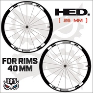 HED jet 4 Rim Decal Sticker 26 Mm wide rim basikal