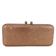 Ggai Boutique De FGG กระเป๋าคลัทช์คริสตัลสีน้ำเงินเข้มสำหรับผู้หญิงกระเป๋าถือกระเป๋างานราตรีพลอยสำหร