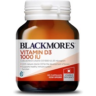Vitamin D3 Supplements - Blackmores Vitamin D3 1000IU Bone Health Immunity 60 Capsules