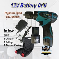 PTP 12V CORDLESS DRILL DRIVER/ ELECTRIC DRILL WITH 2 BATTERIES AND 1 CHARGER