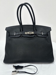 HERMÈS 愛馬仕 Birkin 35 手提包（黑銀）