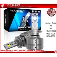 Novsight N60 LED Car lights h4 H11 H7 HB3 HB4 Newest design 200W 40000LM 6500K Super Bright car ligh