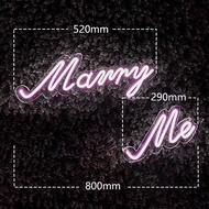 Romantic Decorative Light Letters LED Glowing Birthday Wishes Marryme Proposals Wedding Room Decorat