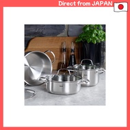 Fissler San Francisco Stainless Steel Dual Handle Pot (Various Sizes Non Drip Edge Design Glass Lid 