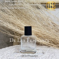 botol parfum lacos*t 30 ml drat hitam/botol parfum ovale 30 ml
