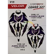 VELOZI Full Cover Set For YAMAHA Y15ZR V1 V2 PURPLE BLACK