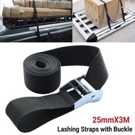 **包郵** 黑色3米鋅合金壓扣貨物捆綁帶 壓扣拉緊帶 行李綁帶 卡板綁帶 [平行進口]