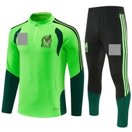2026 Mexico Sweatshirt Long Sleeves Tracksuits Man Sportswear Green + Long Pants