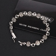 Retro Switch Round Carving CHROME HEARTS Cross Bracelet Couple Classic Bracelet