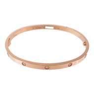 CARTIER 18K玫瑰金Love Bracelet鑽石手鐲Cartier#17