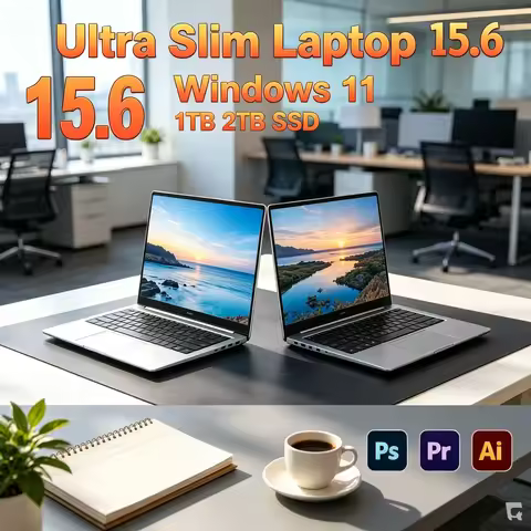 Student Online Class Laptop 15.6 Inch Slim Design I9-9900 Win11 Pro Large Storage Portable Study PC